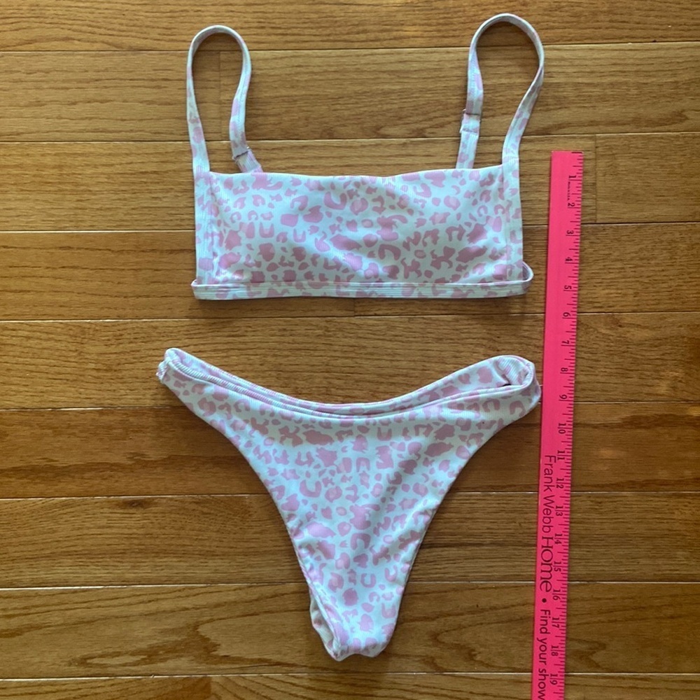 Pink Leopard Print bikini size Medium